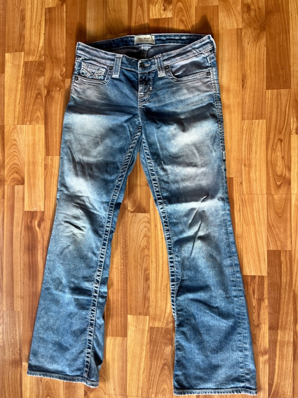Big Star Women's Flare Jeans in Faded Blue